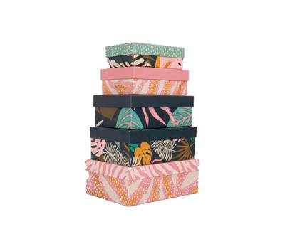 Set scatole regalo - dimensioni assortite - fantasia Breeze - conf. 5 pezzi - No Brand - HK-73 - 8699071182832 - DMwebShop