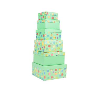 Set scatole regalo - dimensioni assortite - fantasia Memento - conf. 6 pezzi - No Brand - HK-92 - 8699071183020 - DMwebShop