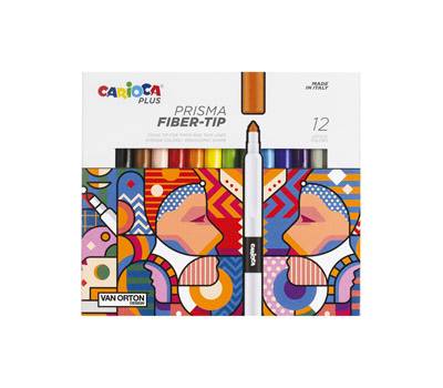 Pennarello Prisma - punta 3,7 mm - colori assortiti - Plus - conf. 12 pezzi - Carioca - 45205 - 8003511452056 - DMwebShop
