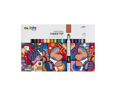 Pennarello Prisma - punta 3,7 mm - colori assortiti - Plus - conf. 18 pezzi - Carioca - 45206 - 8003511452063 - DMwebShop