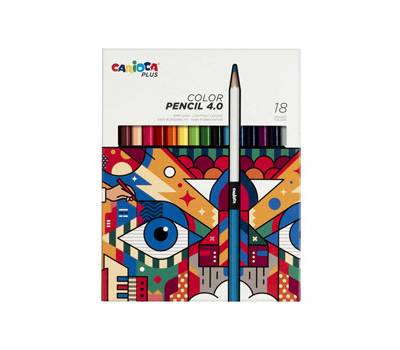 Matita colorata Color Pencil 4.0 - mina 4 mm - colori assortiti - Plus - conf. 18 pezzi - Carioca - 45202 - 8003511452025 - DMwebShop
