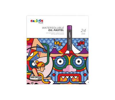 Pastello a olio - lunghezza 60 mm - colori assortiti - Plus - conf. 24 pezzi - Carioca - 45215 - 8003511452155 - DMwebShop