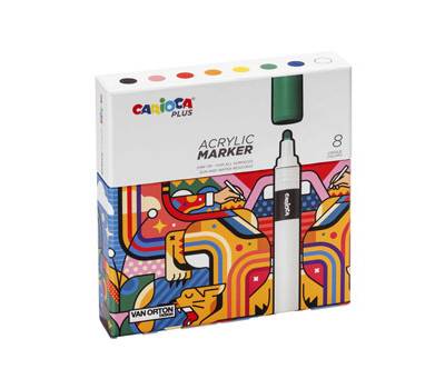 Marcatore acrilico - colori assortiti - Plus - conf. 8 pezzi - Carioca - 45209 - 8003511452094 - DMwebShop
