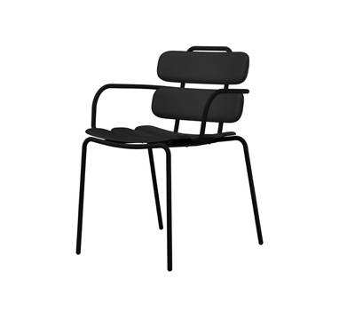 Seduta collettivita' Lemon con braccioli - nero - Unisit - LEB/nero - 8059513463026 - DMwebShop