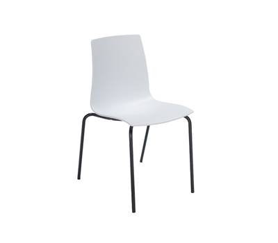 Seduta Candy - PPL - bianco-nero opaco - conf. 4 pezzi - Grandsoleil - S3341B - 100642CNF - DMwebShop