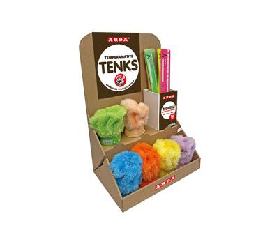 Temperamatite Tenks Peluche e Righe 16 cm - colori assortiti - display Voila' 48 pezzi totali - Arda - 1650002 - 8003438032645 - DMwebShop