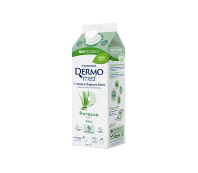 Ricarica crema di sapone mani - carton box - 900 ml - aloe - Dermomed - CSBOX2062 - 8050999570925 - DMwebShop