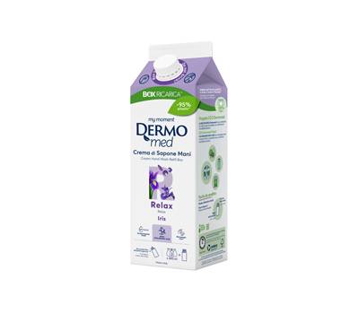 Ricarica crema di sapone mani - carton box - 900 ml - iris - Dermomed - CSBOX2063 - 8050999570932 - DMwebShop