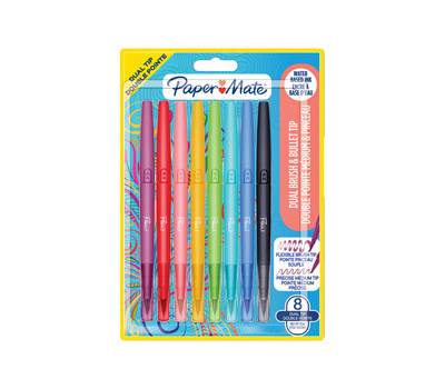 Astuccio 8 colori Flair Dual tip pennarello punta media-brush - Papermate - 2199386 - 3026981993862 - DMwebShop