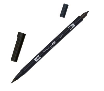 Pennarello Dual Brush N15 - nero - conf. 6 pezzi - Tombow - PABT-N15 - 4901991902310 - DMwebShop