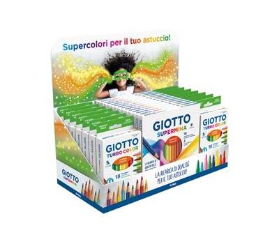 Espositore 15 astucci Supermina + 14 astucci Turbo Color - Giotto - F938300 - 8000825013768 - DMwebShop