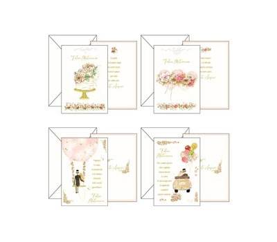 Biglietto auguri Matrimonio - con rifiniture oro - conf. 12 pezzi - Kartos - 17986801 - 8009162375546A - DMwebShop