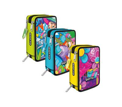 Astuccio 3 zip Young Street collection - 19,5 x 7,5 x 12,9 cm - PL - fantasie assortite - Giotto - F953900 - 8000825057762 - DMwebShop