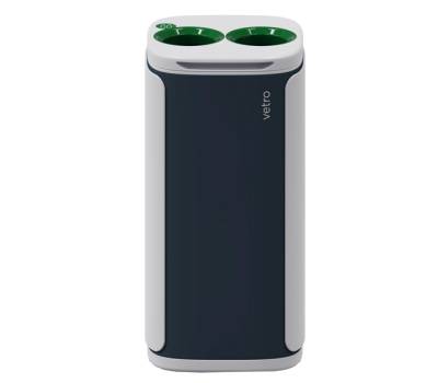 Cestino gettacarte Wastee - per raccolta differenziata - 60 lt - Verde-vetro - Kobra - WA-99.004 - 8026064990042 - DMwebShop
