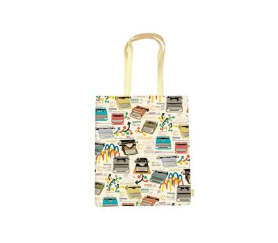 Shopper con manici - fantasia Olivetti - 35 x 40 x 8 cm - carta lavabile 100 gr - conf. 2 pezzi - Kartos - 10130700 - 8009162386368A - DMwebShop