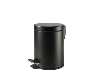 Pattumiera Premium - con pedale e vaschetta - 5 lt - nero satinato - Perfetto - 0446C - 8000957044630 - DMwebShop
