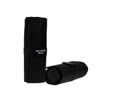 Astuccio arrotolabile Roller - con astuccio zip interno - 24 scomparti - 7,5 x 21,5 cm - tessuto - nero - Koh.i.noor - DJTB-24 - 8032173017808 - DMwebShop