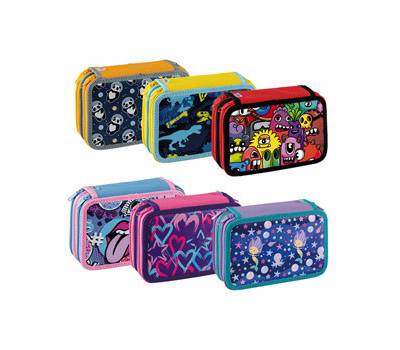 Astuccio 3 Zip Fantasy 13 x 20 x 7,5 cm colori assortiti - 21780