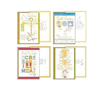 Biglietto auguri Cresima 4 soggetti assortiti - 21228