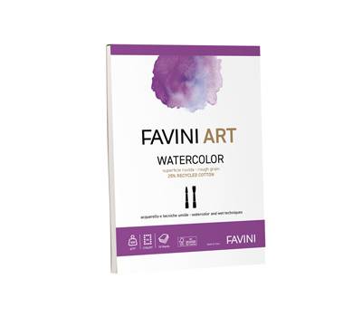 Blocco collato Watercolor A4,300 gr 10 fogli Art - 22066