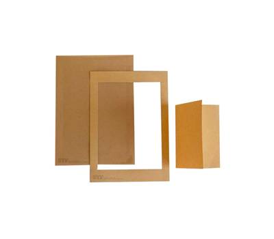 Cartoncino prefustellato 117 x 170 mm avana - 21336 Cartoncino prefustellato 117 x 170 mm avana - 21336