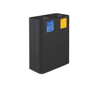 Contenitore gettacarte Pure 60x30x80 cm 120 lt nero - 24935