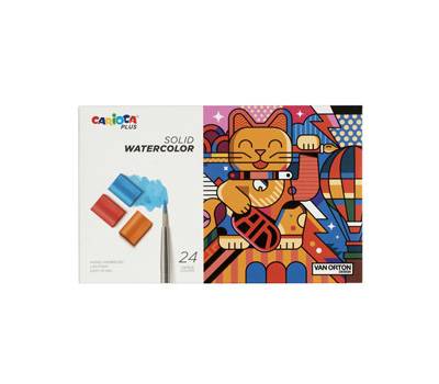 Pastiglia acquerello diametro 18 mm x 10 mm colori assortiti Plus Carioca 45211 - 22752