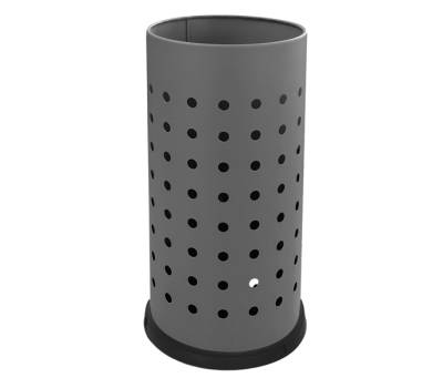 Portaombrelli forato diametro 24 cm H 48 cm 21 lt acciaio grigio - 24197