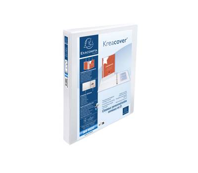 Raccoglitore personalizzabile Kreacover 4 anelli a D 25 mm A4 maxi bianco Exacompta 51846E - 23711