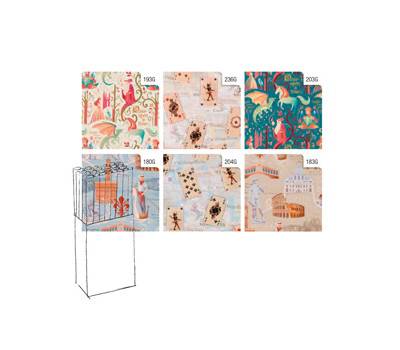 Rotolo carta regalo vintage 70cmx200m fantasie assortite - 21458