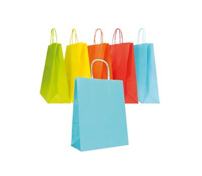 Shopper Twisted maniglie cordino 22 x 10 x 29 cm carta biokraft - 21535