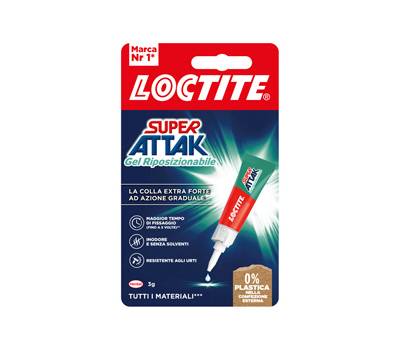 Super Attak Gel Riposizionabile - 3 gr - trasparente - Loctite - 2972228 - 8004630931675 - DMwebShop