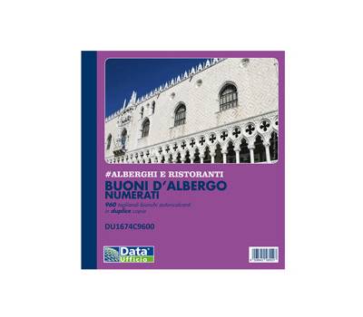 Blocco buoni d'albergo 960 tagliandi numerati - autoautoricalcanti - 21 x 19,5 cm - conf. 5 pezzi - Data Ufficio - DU1674C9600 - 8008842944454 - DMwebShop