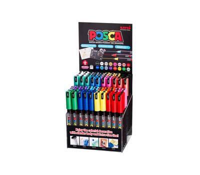 Display 80 marcatori uni posca pc1mr assortiti - Uni Mitsubishi - M PC1MR 80P - DMwebShop