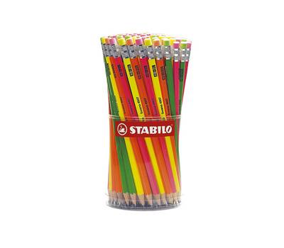 Matita Swano Fluo grafite HB colori assortiti barattolo 96 pezzi - 27641