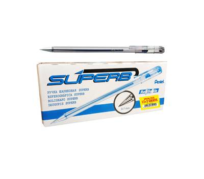 Penna a sfera Super B - punta 0,7 mm - blu - promo pack 12+2 pezzi - Pentel - BK77-C-PROMO - 4016284350195 - DMwebShop