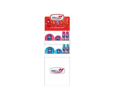 Espositore da terra Mini - con piatti e bicchieri Reuse - fucsia-turchese - Dopla - 36453 - DMwebShop