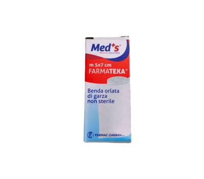 Benda di garza orlata - 7 cm x 5 mt - conf. 12 pezzi - Med's - BEN245 - 8000246004215 - DMwebShop