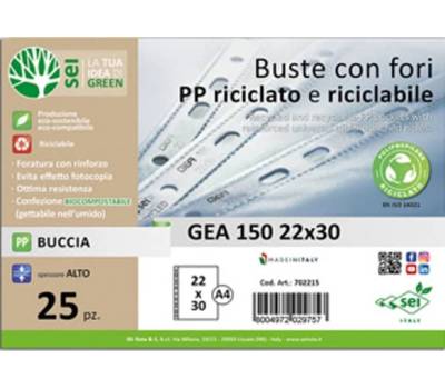 Buste forate Gea 150 - PP riciclato - buccia pesante - 702215 - 8004972029757 - DMwebShop - 3