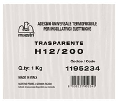 Colla termofusibile trasparente - Colla termofusibile M12/200 - Ø 12 mm - lunghezza 20 cm - 1 kg - trasparente - Romeo Maestri - 1195234 - DMwebShop
