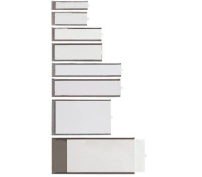 Portaetichette adesive Ies - A2 - 32 x 88 mm - grigio - conf. 8 pezzi - Sei Rota - 320312 - 8004972001753 - DMwebShop