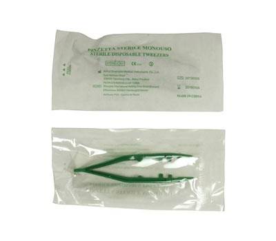Pinzetta sterile - monouso - 10 cm - verde - Pvs - PIN110 - 8034028011412 - DMwebShop