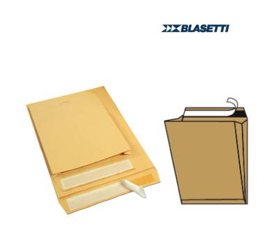 Busta a sacco Mailpack soffietti laterali strip adesivo 23 x 33 x 4 cm 100 gr avana Blasetti 579 - 123