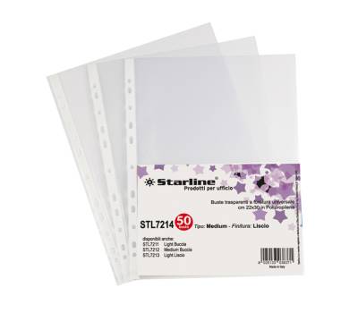 Buste forate Medium liscio 22 x 30 cm trasparente Starline 662214stl - 1003