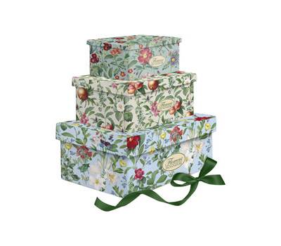 Set scatole regalo - fantasia Flowers - dimensioni assortite - cartoncino - conf. 3 pezzi - Pigna - 0232951 - 8005235211933 - DMwebShop