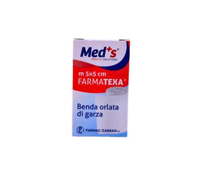 Benda di garza orlata - 5 cm x 5 mt - PVS - conf. 12 pezzi - Med's - BEN244 - 8000246004208 - DMwebShop
