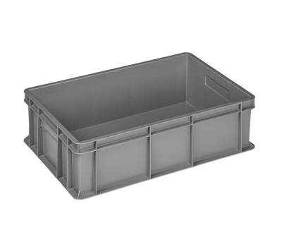 Cassa industriale Europa - 60 x 40 x 17 cm - 32 lt - PP - Grigio - Mobil Plastic - Mobilplastic - 4417-GRI - 8004331441718 - DMwebShop