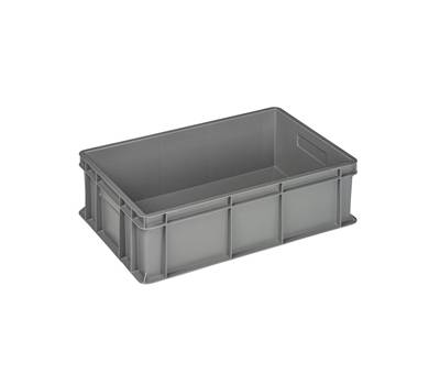 Cassa industriale Europa - 60 x 40 x 17 cm - 32 lt - PP - Grigio - Mobil Plastic - Mobilplastic - 4417-GRI - 8004331441718 - DMwebShop