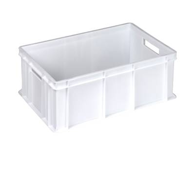 Cassa alimentare Europa - 60 x 40 x 22 cm - 42 lt - HDPE - neutro - Mobilplastic - 4422-N - 8004331442203 - DMwebShop
