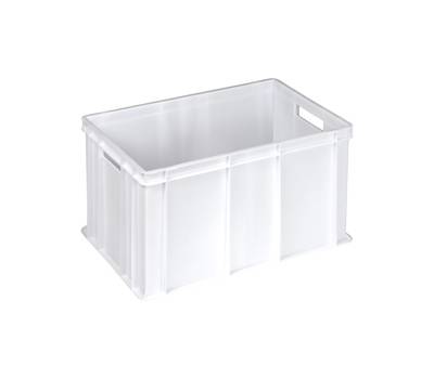 Cassa alimentare Europa - 60 x 40 x 32 cm - 64 lt - HDPE - neutro - Mobilplastic - 4432-N - 8004331443217 - DMwebShop